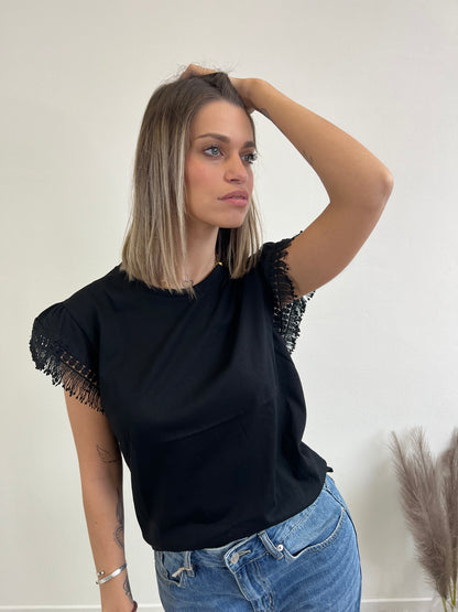 T.shirt YLENIA NERO TAGLIA S/M