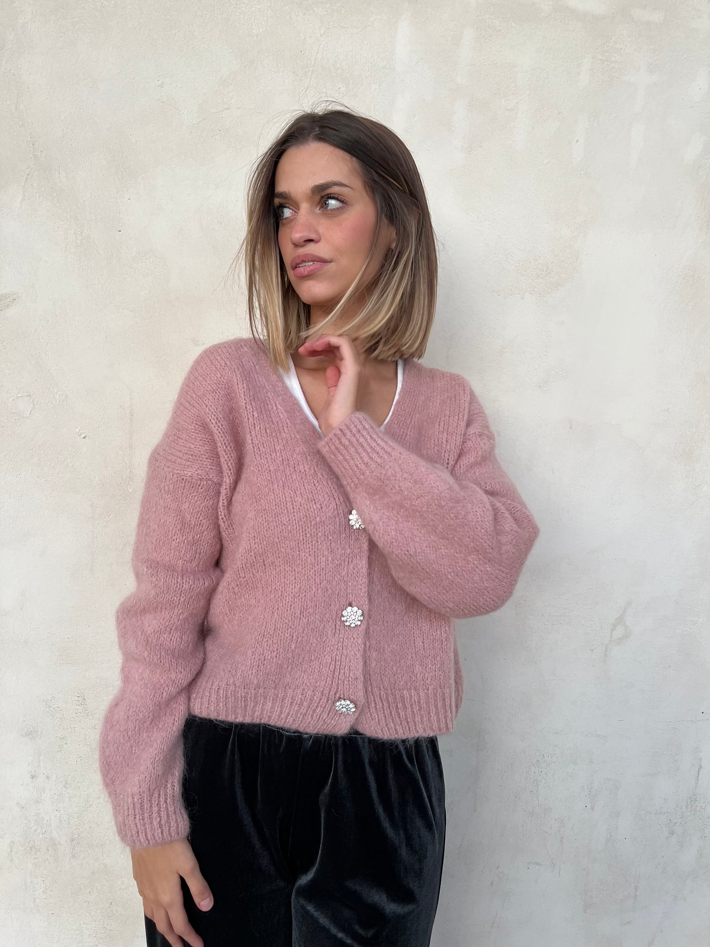 CLIO CARDIGAN BLUSH