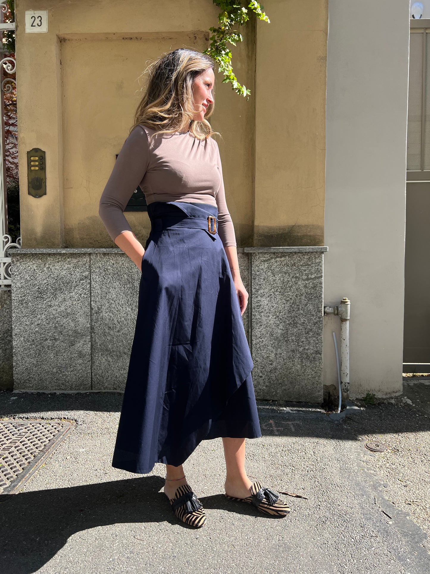 MARICA GONNA A PORTAFOGLIO BLU