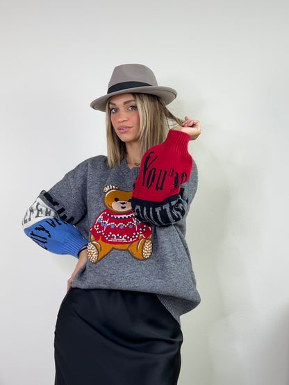 ELTON PULLOVER GRIGIO MELANGE