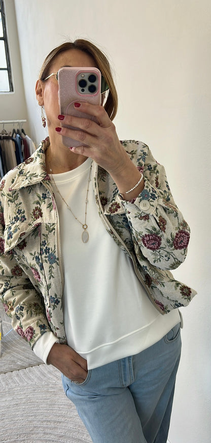 EDEN FLORAL JACQUARD JACKET TAGLIA S/M
