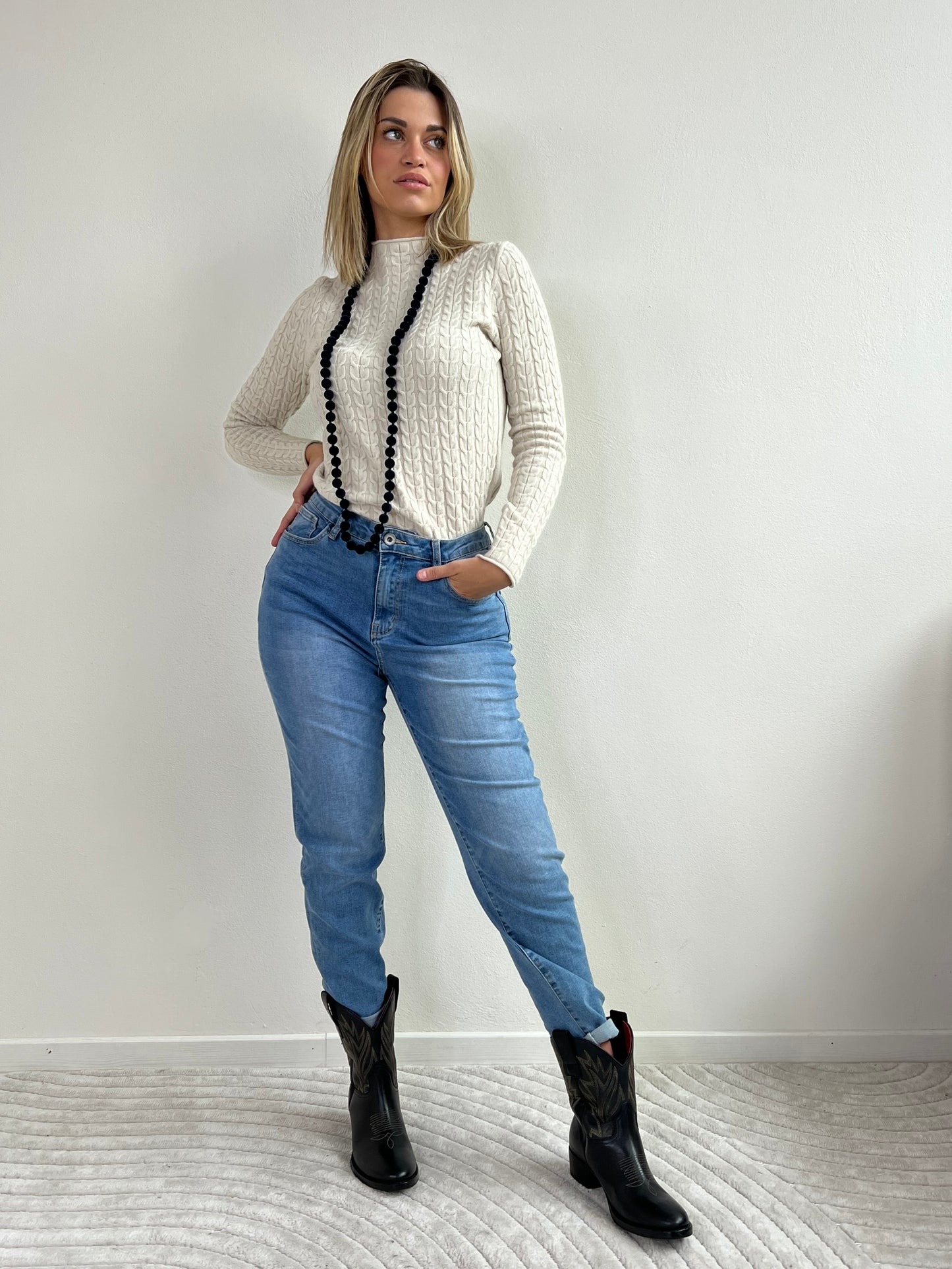 COLETTE PULLOVER TRECCIA BEIGE
