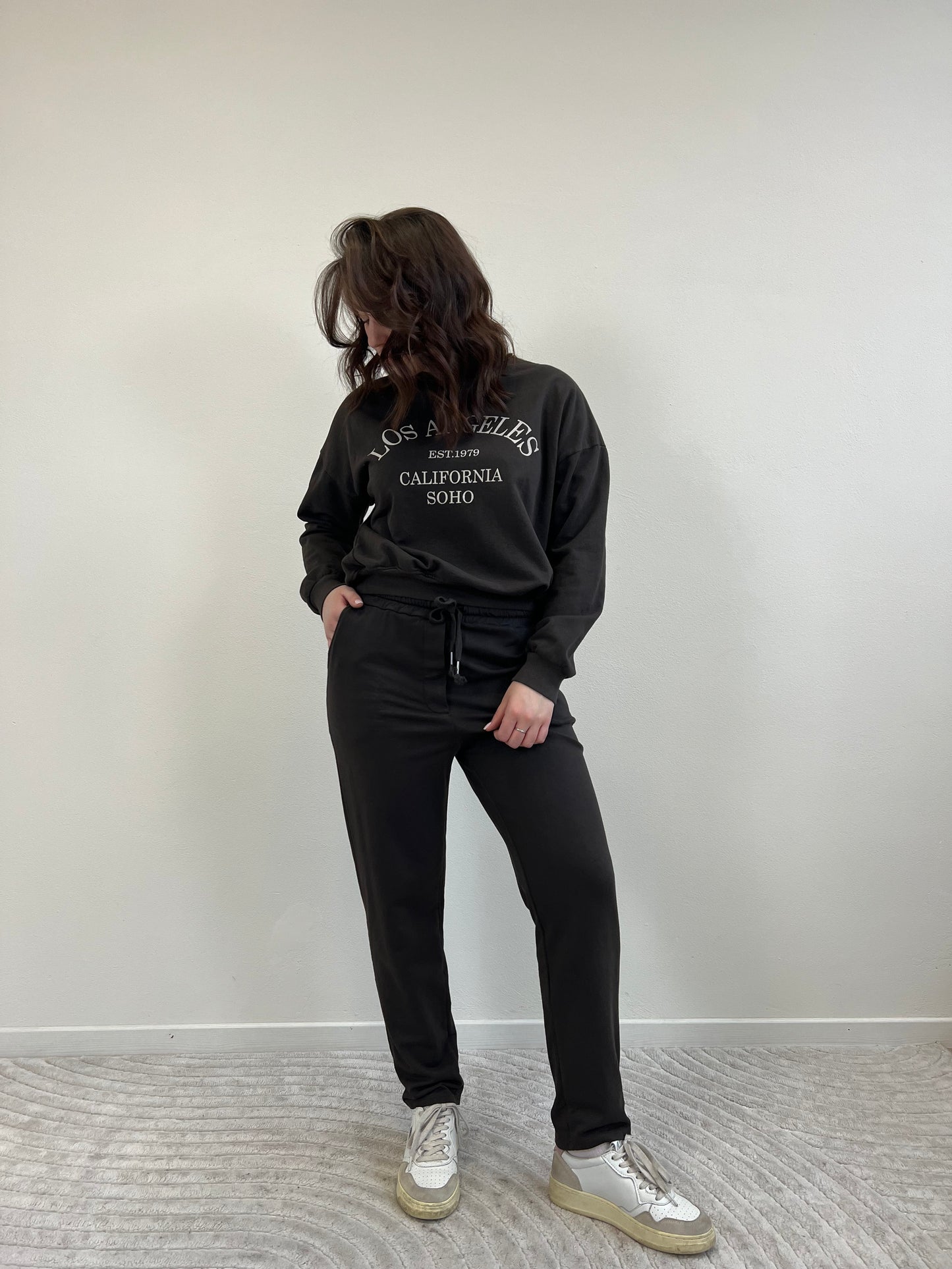 HUSTON PANTALONE TUTA CIOCCOLATO