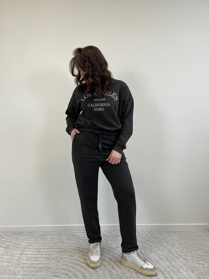 HUSTON PANTALONE TUTA CIOCCOLATO