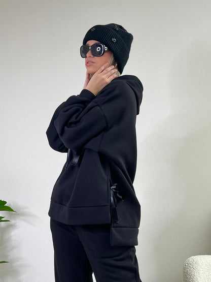 CARINE TUTA FELPATA NERO
