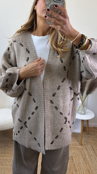 MAXI CARDIGAN BEIGE