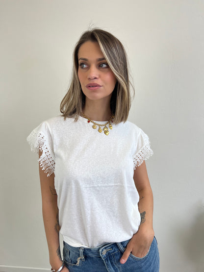 T.shirt YLENIA LATTE TAGLIA L/XL