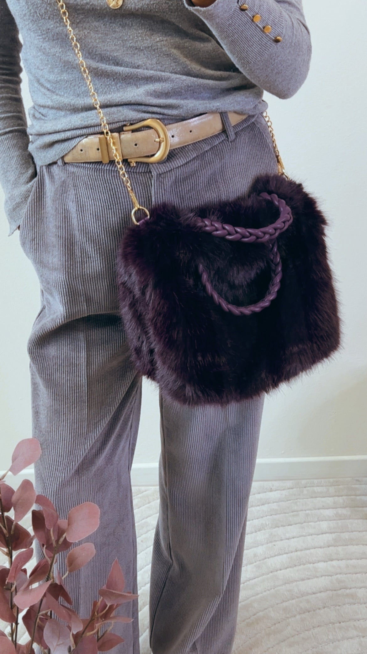 VIOLET BORSA ECO - FUR VIOLA