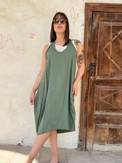 ELISA ABITO CON CANOTTA VAR.OLIVA