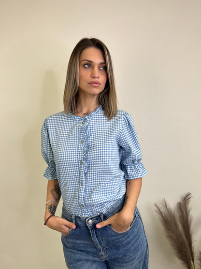 CAMICIA VICHY AZZURRO
