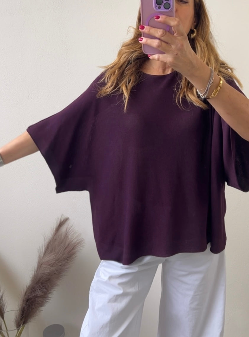 Maxi - maglia MELANZANA