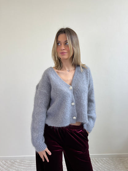 PANTALONE PALAZZO VELLUTO BORDEAUX