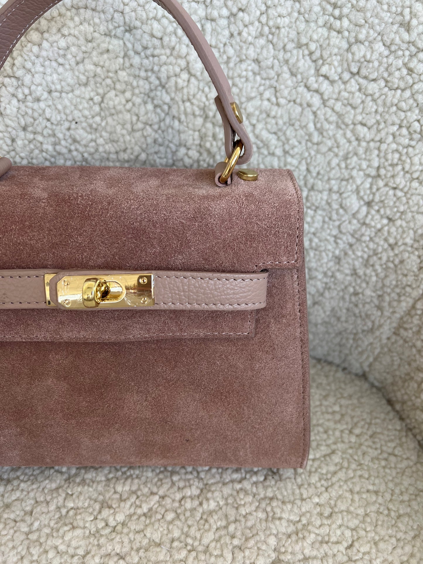 ZELDA BORSA SCAMOSCIATA ROSA BLUSH