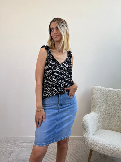GONNA LONGUETTE DENIM taglia S