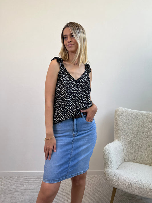 GONNA LONGUETTE DENIM taglia L