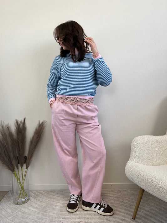 GESSY PANTALONE OVETTO ROSA