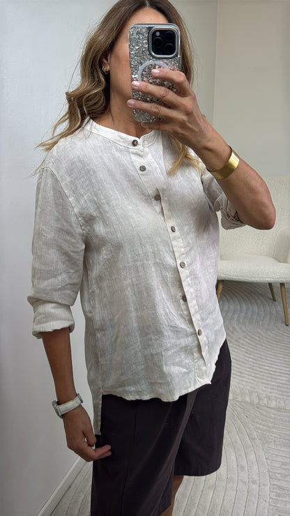 CAMICIA IN LINO NATURALE