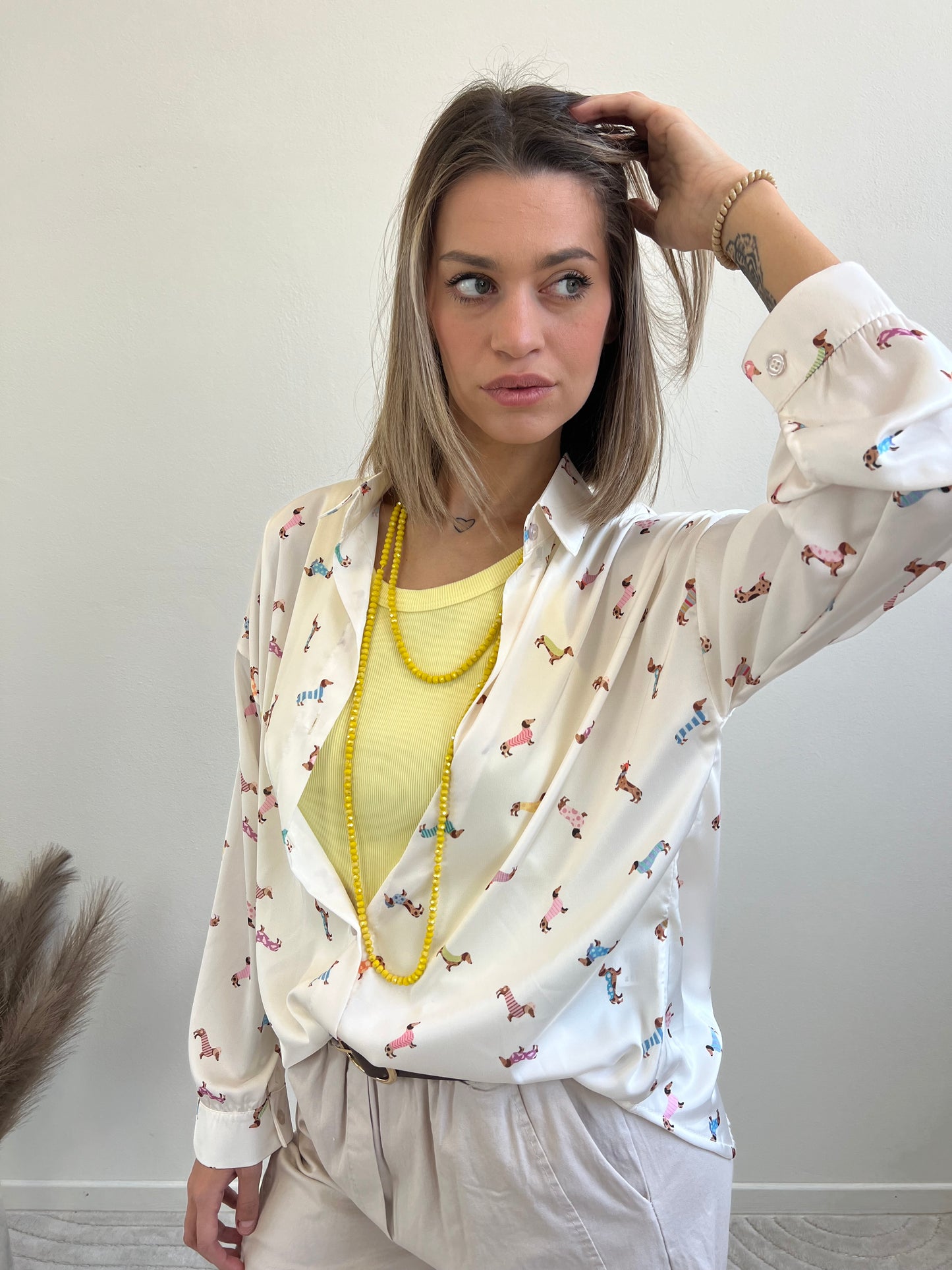 CAMICIA BASSOTTI PANNA