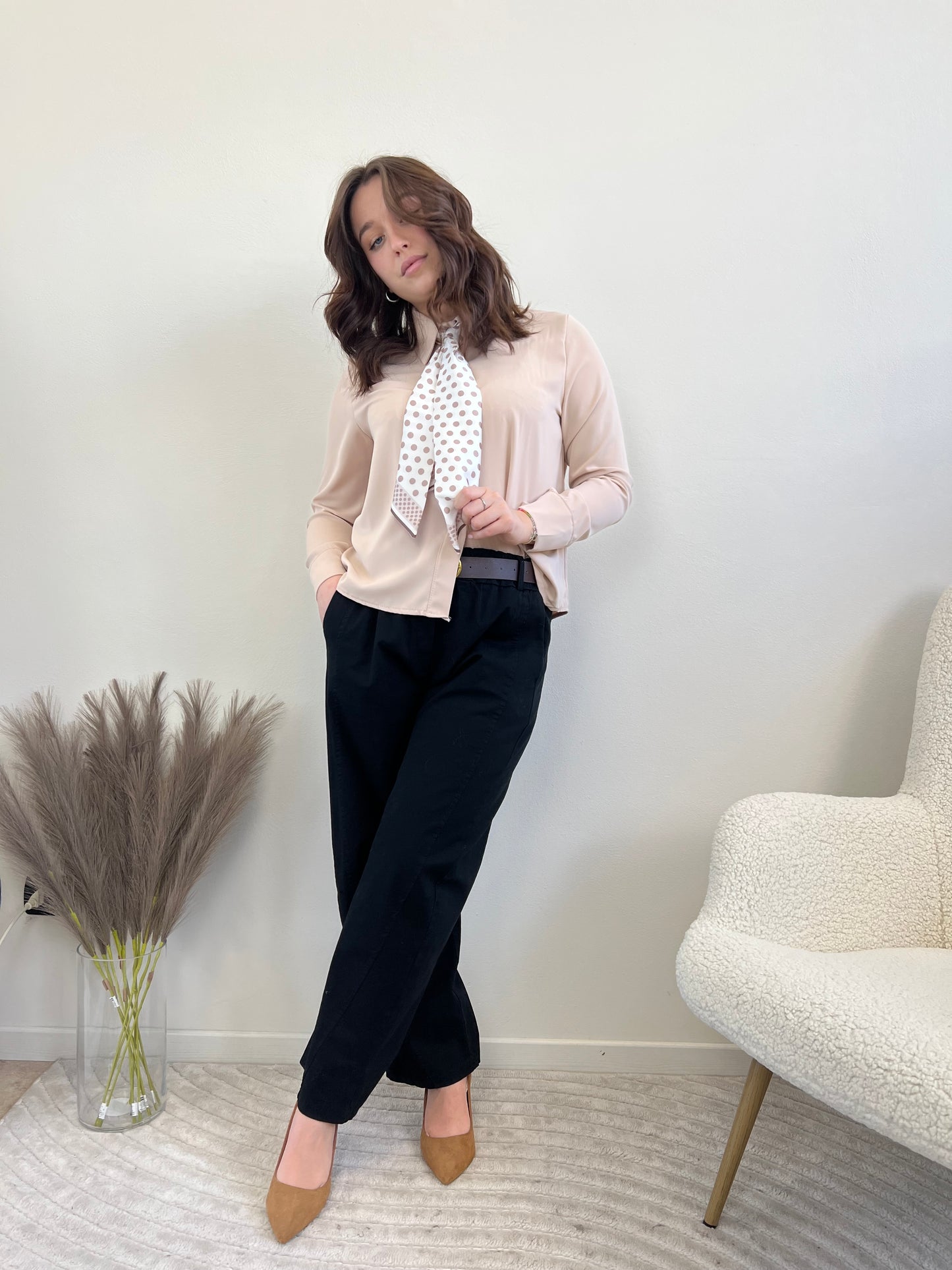 ABBY CAMICIA CON FOULARD/CRAVATTA