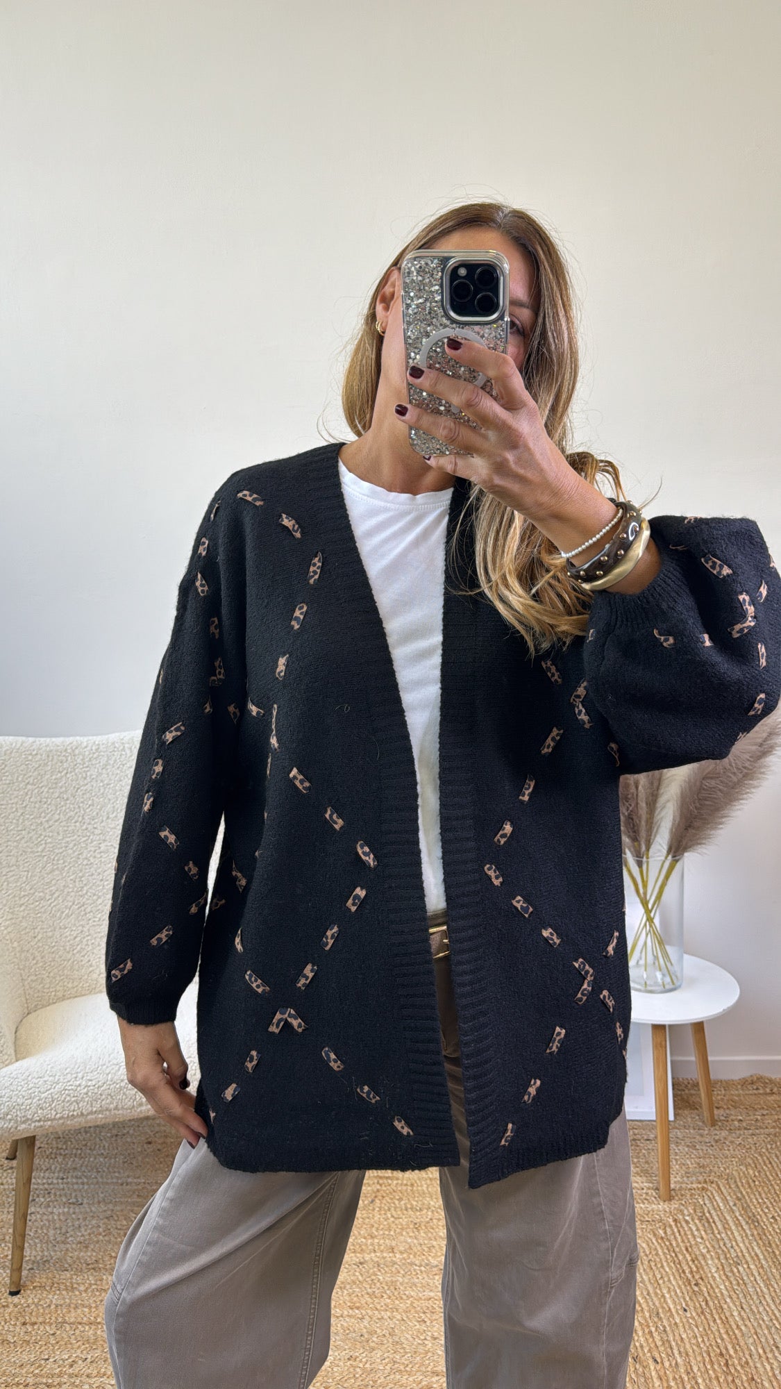 MAXI CARDIGAN NERO