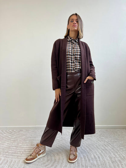 MAXI -CARDIGAN CIOCCOLATO