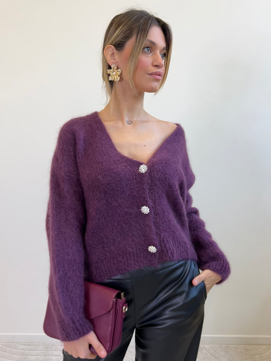 CLIO CARDIGAN MOHAIR VINACCIA