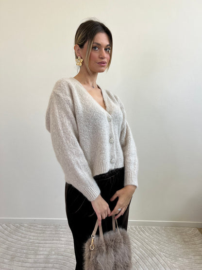 CLIO CARDIGAN MOHAIR BURRO