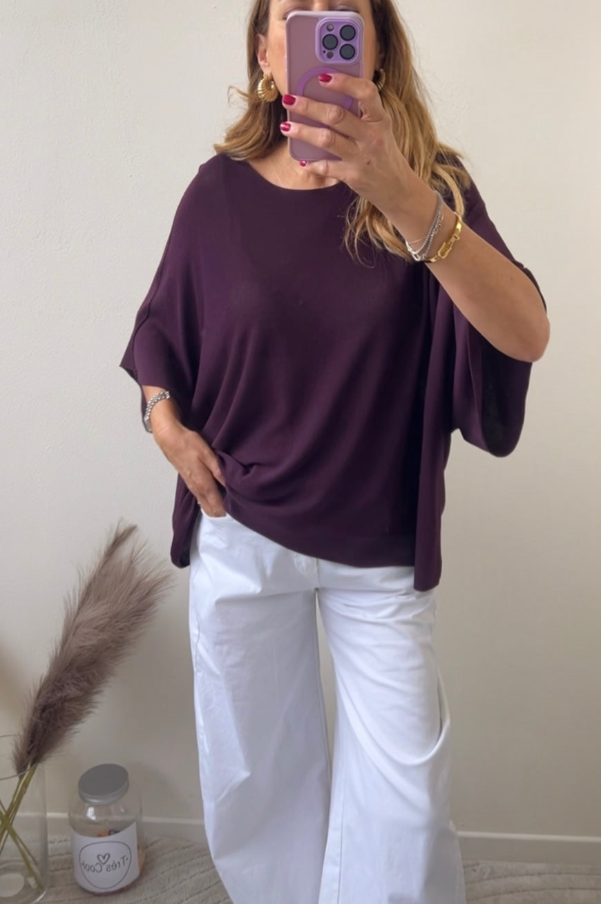 Maxi - maglia MELANZANA