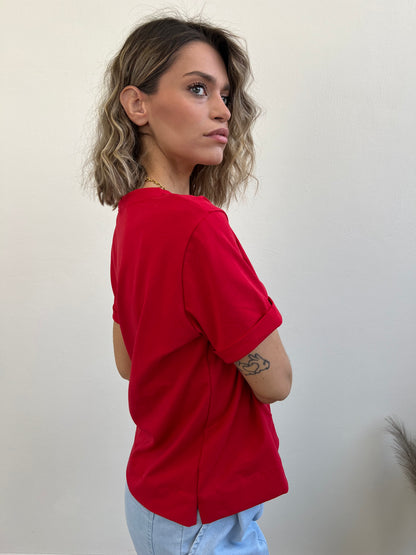T.SHIRT SCATOLETTA ROSSO