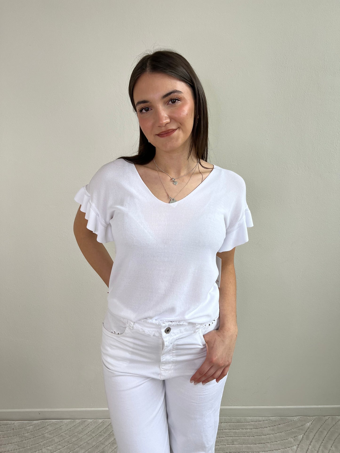 THELMA MAGLIA IN FILO 
BIANCO
