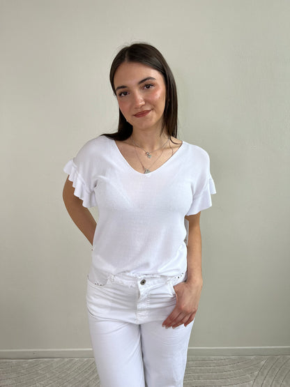 THELMA MAGLIA IN FILO 
BIANCO