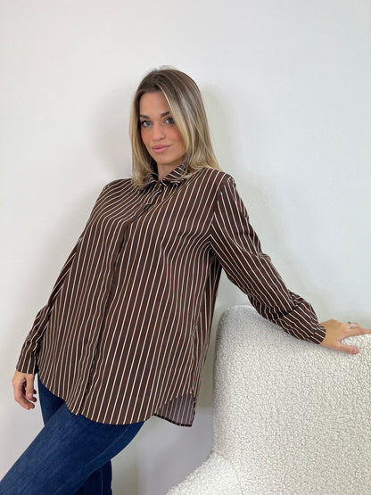 CAMICIA RIGA CIOCCOLATO & PANNA