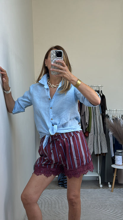 SHORT TIPO BOXER RIGATO BORDEAUX