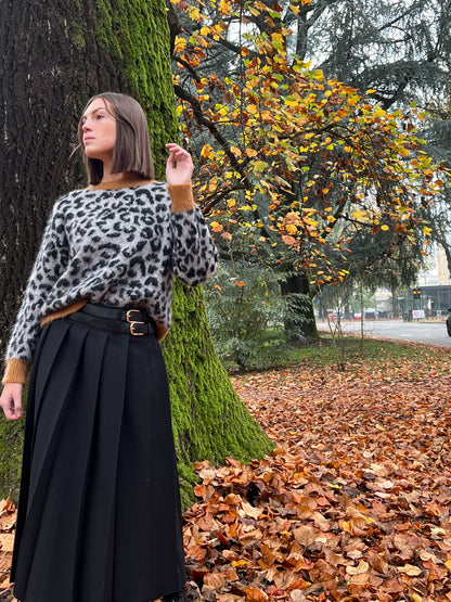 PALOMA GONNA A PIEGHE NERO TAGLIA M/L