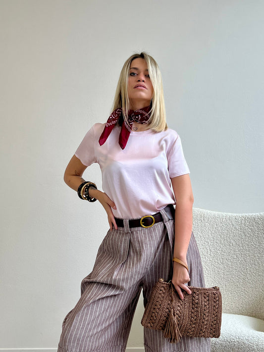 BLUSA SATIN ROSA TENUE
