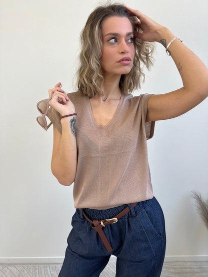 AMBRA MAGLIA BISCOTTO