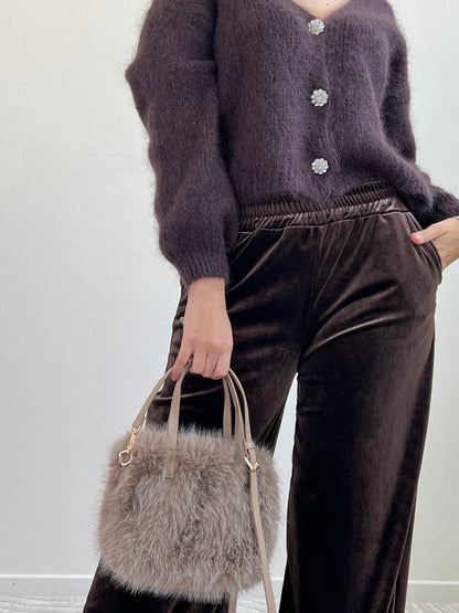 CLIO CARDIGAN MOHAIR CIOCCO