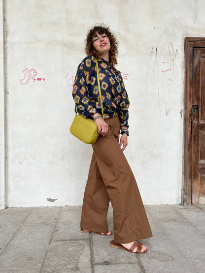 FRESH pantalone var.cuoio TG.M