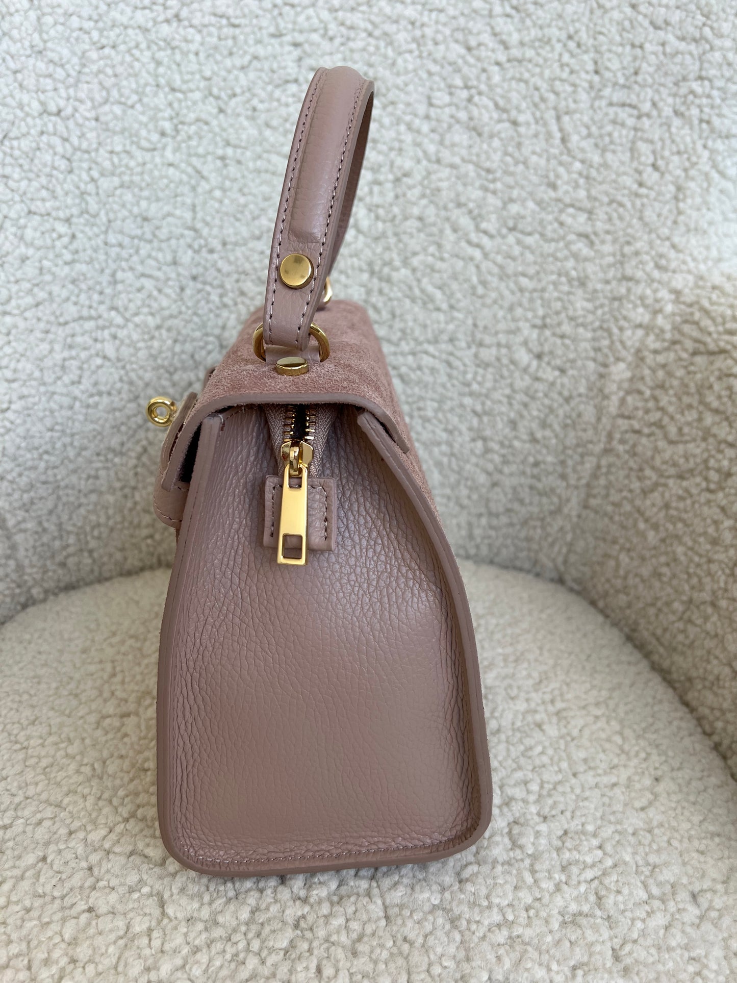 ZELDA BORSA SCAMOSCIATA ROSA BLUSH