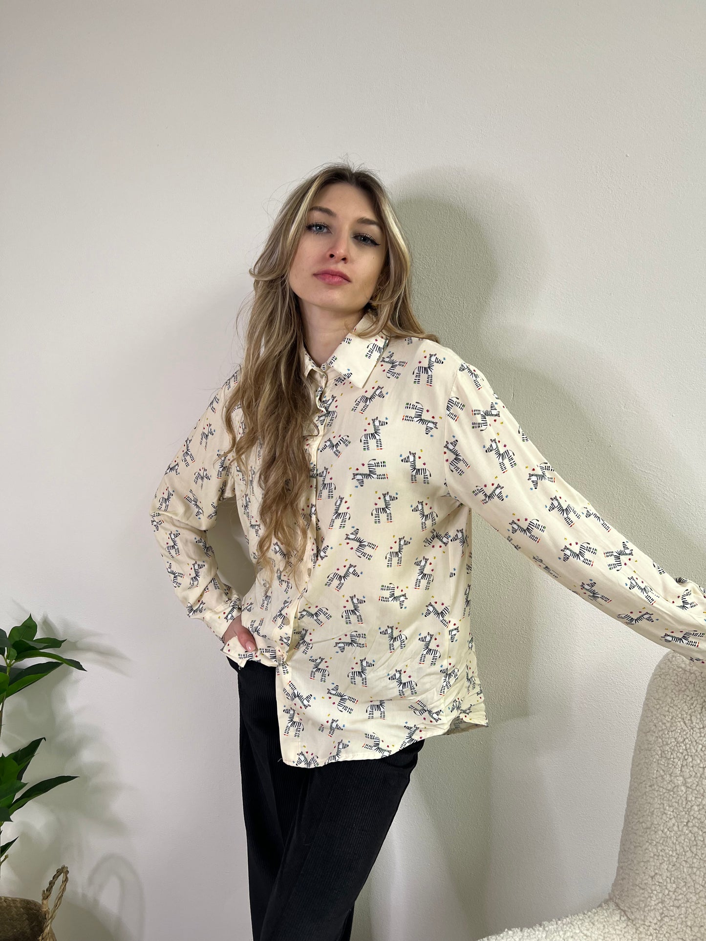 CAMICIA CARTOON STAMPA ZEBRA