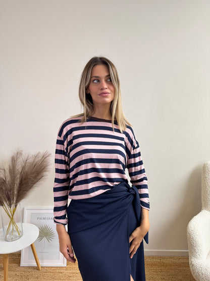 T.SHIRT LIA RIGA BLU E CIPRIA