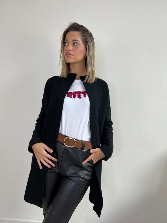 MAXI - CARDIGAN NERO