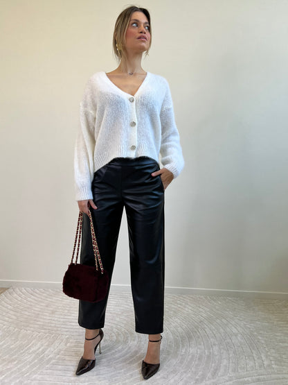 VANESSA PANTALONE ECOPELLE TG.M NERO
