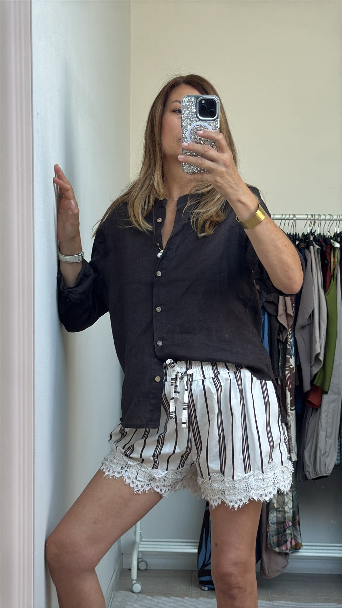 SHORT TIPO BOXER RIGATO PANNA