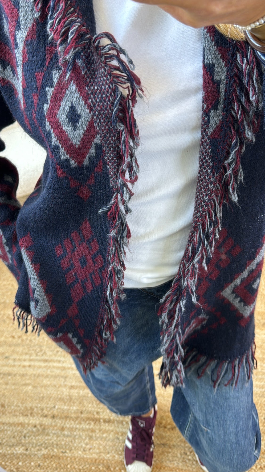 KLIMT CARDIGAN BLU E BORDEAUX