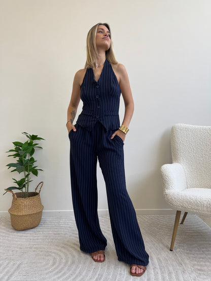 COORDINATO  VANITY BLU GESSATO