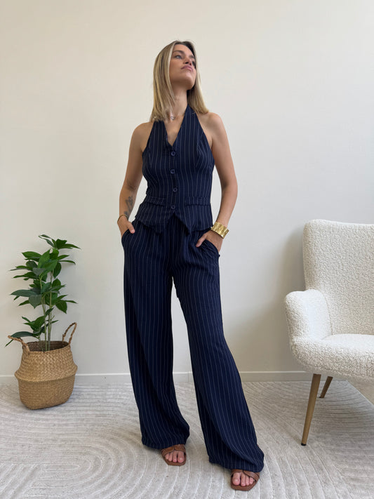 COORDINATO  VANITY BLU GESSATO