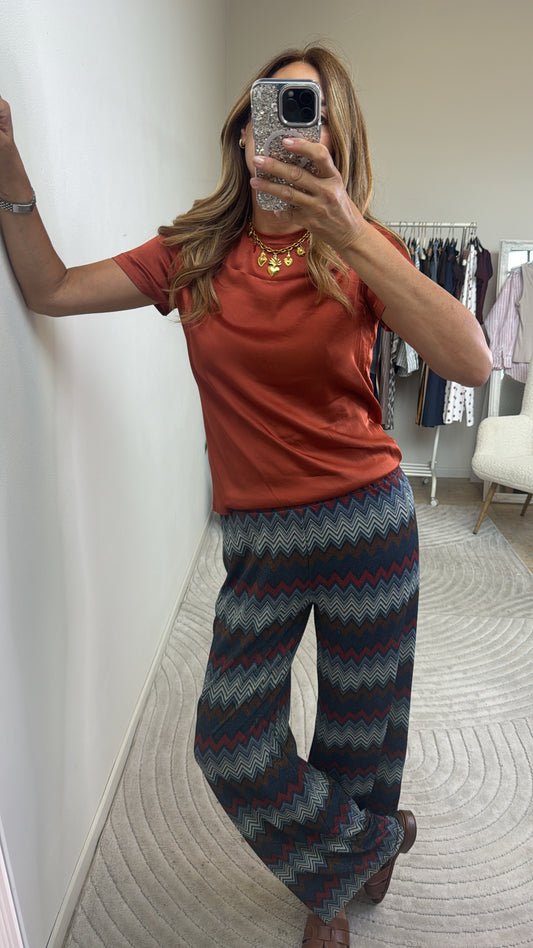 BLUSA SATIN TERRACOTTA
