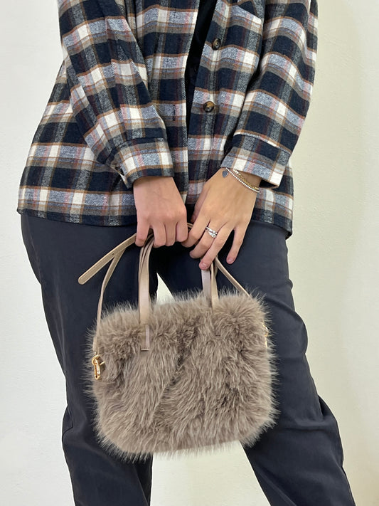NATY BORSA ECO - FUR CAPPUCCINO