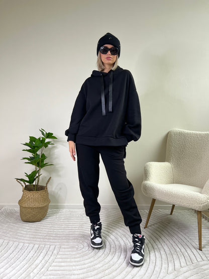 CARINE TUTA FELPATA NERO